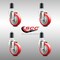 Service Caster 4 Inch 316SS Red Polyurethane Swivel 1-5/8 Inch Expanding Stem Caster Set SCC SCC-SS316EX20S414-PPUB-RED-158-4 - alternate 3